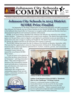 Fall Comment 2015 - Johnson City Schools