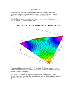 Mathematica (12) Mathematica can be used to calculate partial