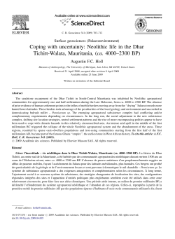 Coping with uncertainty: Neolithic life in the Dhar Tichitt