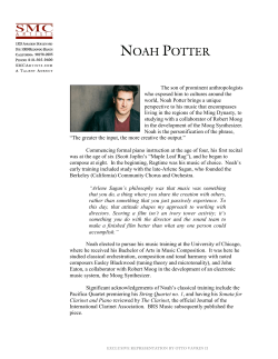 Noah Potter - SMC Artists