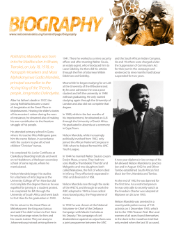 Nelson Mandela Biography - Nelson Mandela Foundation