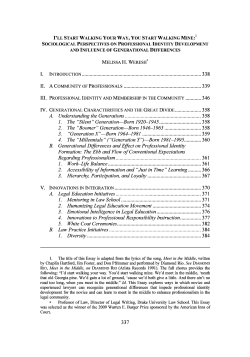 II. A COMMUNITY OF PROFESSIONALS