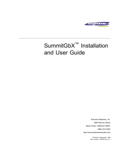 SummitGbX Installation and User Guide