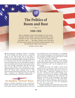 The Politics of Boom and Bust - Mr. Cain`s US History Classes