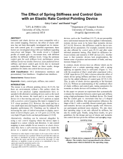 The Effect of Spring Stiffness and Control Gain with an Elastic Rate