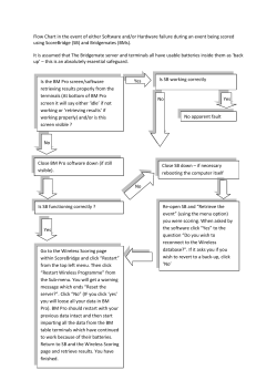 Flow Chart in the event of either Software and/or Hardware failure