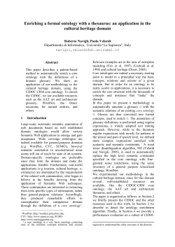 Enriching a formal ontology with a thesaurus: an application in the