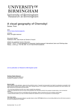 University of Birmingham A visual geography of Chernobyl