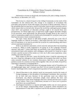 Translation as a Liberal Art - Hagia Sophia Classical Academy