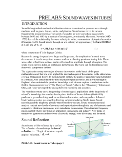 PRELAB5:SOUND WAVES IN TUBES