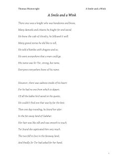 A Smile and a Wink - Thomas Wainwright