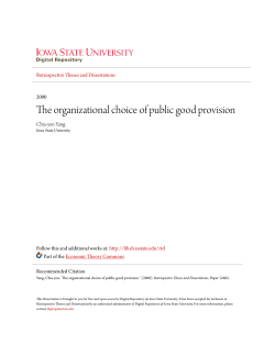 The organizational choice of public good provision