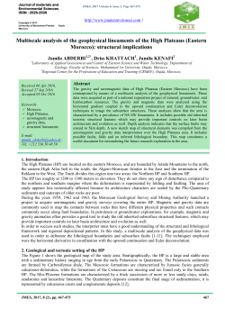 Multiscale analysis of the geophysical lineaments of the High Plateaus