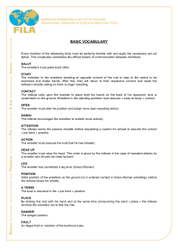 Basic vocabulary - United World Wrestling
