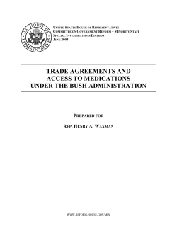 trade agreements and access to medications under the bush