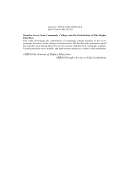 The Journal of Higher Education Transfer Access to