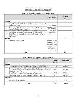 7th Grade Social Studies Blueprint