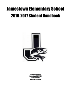 Student Handbook - Jamestown Area School District