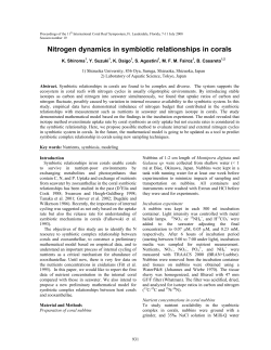 Nitrogen dynamics in symbiotic relationships in corals
