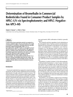 Determination of Bromethalin in Commercial Rodenticides Found in