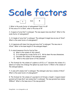 A B 3cm 6cm 1. What is the scale factor of enlargement from A to B