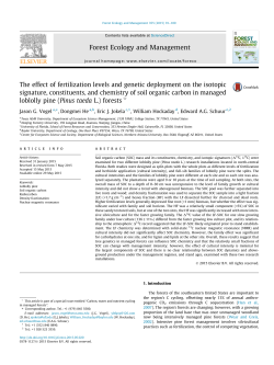 The effect of fertilization levels and genetic deployment on the