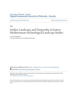 Artifact, Landscape, and Temporality in Eastern Mediterranean