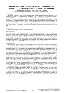investigating the effects of membrane tension and shear stress on