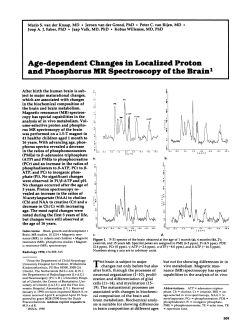 Age-dependent Changes In Localized Proton and Phosphorus MR