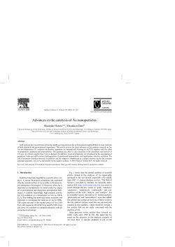 Advances in the catalysis of Au nanoparticles