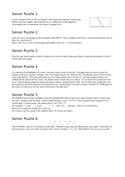Senior Puzzles - mathsanswers.org.uk