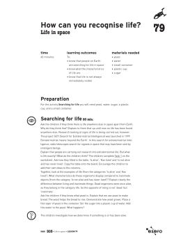 How can you recognise life?