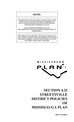 section 4.32 streetsville district policies of mississauga plan