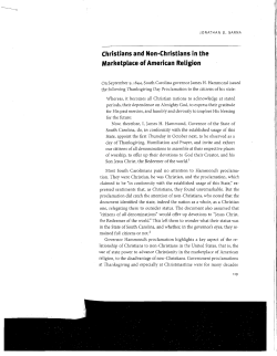 Christians and Non-Christians in the Marketplace of American