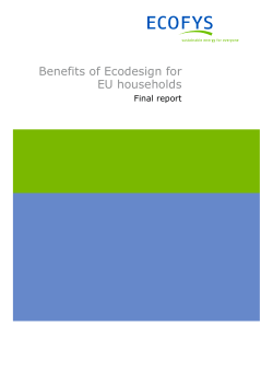 Benefits of Ecodesign for EU households