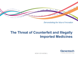 The Threat of Counterfeit and Illegally Imported