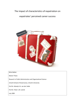The impact of characteristics of expatriation