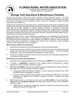 Storage Tank Inspection Checklist
