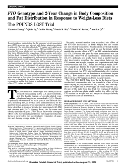 The POUNDS LOST Trial - American Diabetes Association