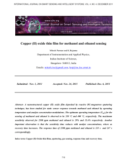 Copper (II) oxide thin film for methanol and ethanol sensing