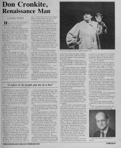 Read more on Dr. Cronkite in the February 1989