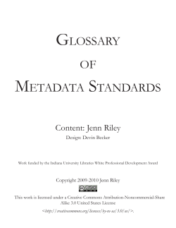 glossary of metadata standards