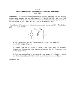 This exam consists of 5 problem - College of Engineering and