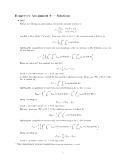 Homework Assignment 9 &mdash; Solutions