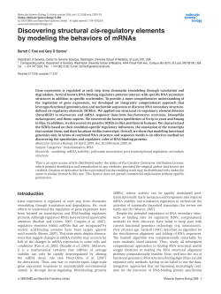 Discovering structural cis-regulatory elements by modeling the