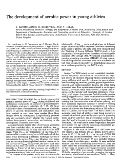 The development of aerobic power in young athletes