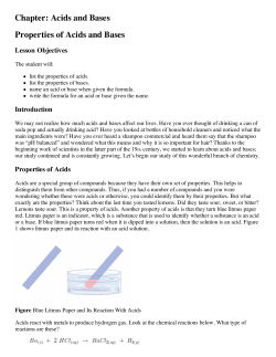 Acids and Bases