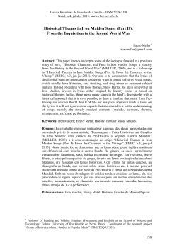 Historical Themes in Iron Maiden Songs