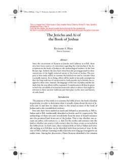 Jericho and Ai of the Book of Joshua