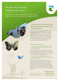 Benefits of connecting children with nature